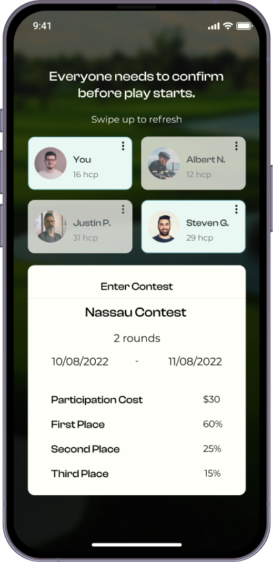 Game's players confirmation stage before start match.